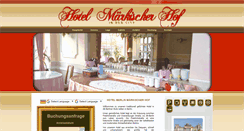 Desktop Screenshot of hotelmaerkischerhof.de